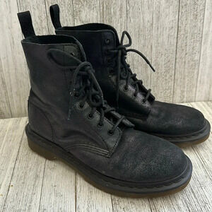 Doc Martens Pascal Metallic glitter laced up boots